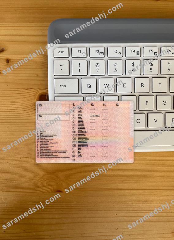 Macedonia driving license photolook back